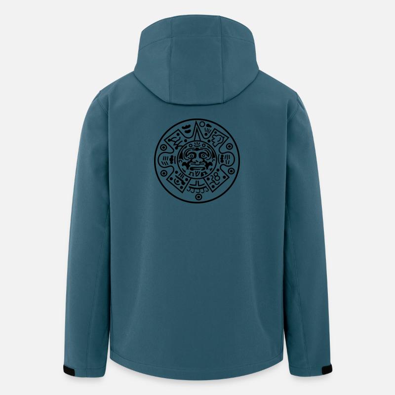 Maya Kalender - Recycelte Männer Softshell-Jacke von Stanley/Stella - Dunkles Petrol