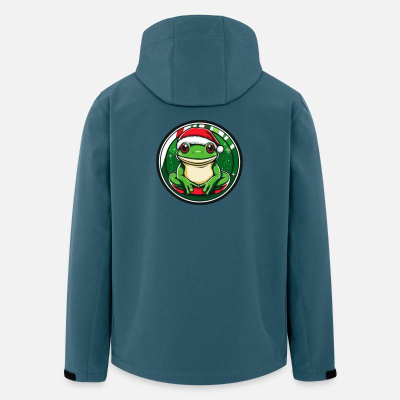 Frosch Weihnachten Comic - Recycelte Männer Softshell-Jacke von Stanley/Stella - Dunkles Petrol