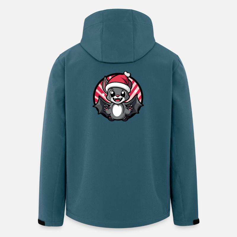 Kawaii Weihnachtsfledermaus - Recycelte Männer Softshell-Jacke von Stanley/Stella - Dunkles Petrol