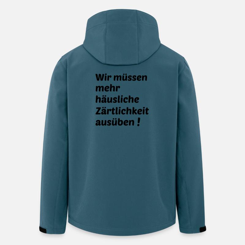 Häusliche Zärtlichkeit - Recycelte Männer Softshell-Jacke von Stanley/Stella - Dunkles Petrol