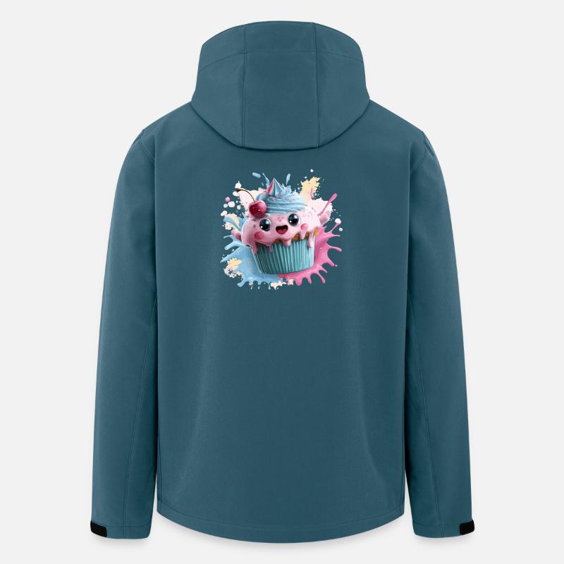 Kawaii Cupcake Splash with Cherry - Men’s Recycled Softshell Jacket by Stanley/Stella - stargazer