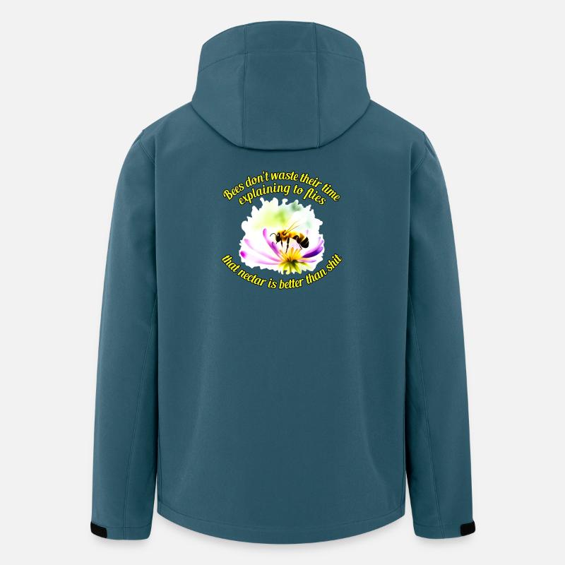 Bienen & Fliegen - Recycelte Männer Softshell-Jacke von Stanley/Stella - Dunkles Petrol