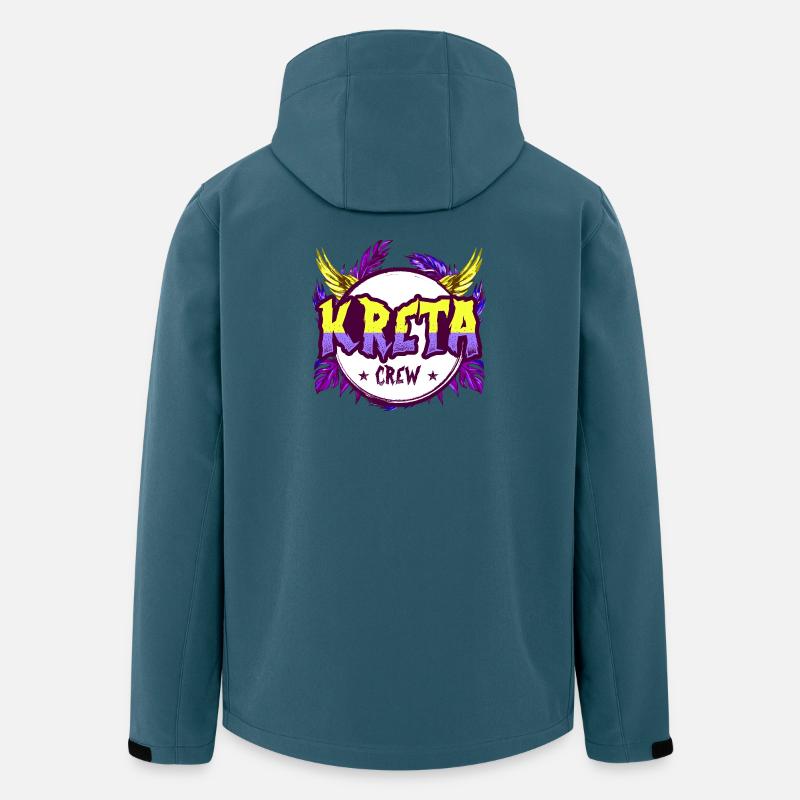 Kreta Crew Bunt - Recycelte Männer Softshell-Jacke von Stanley/Stella - Dunkles Petrol
