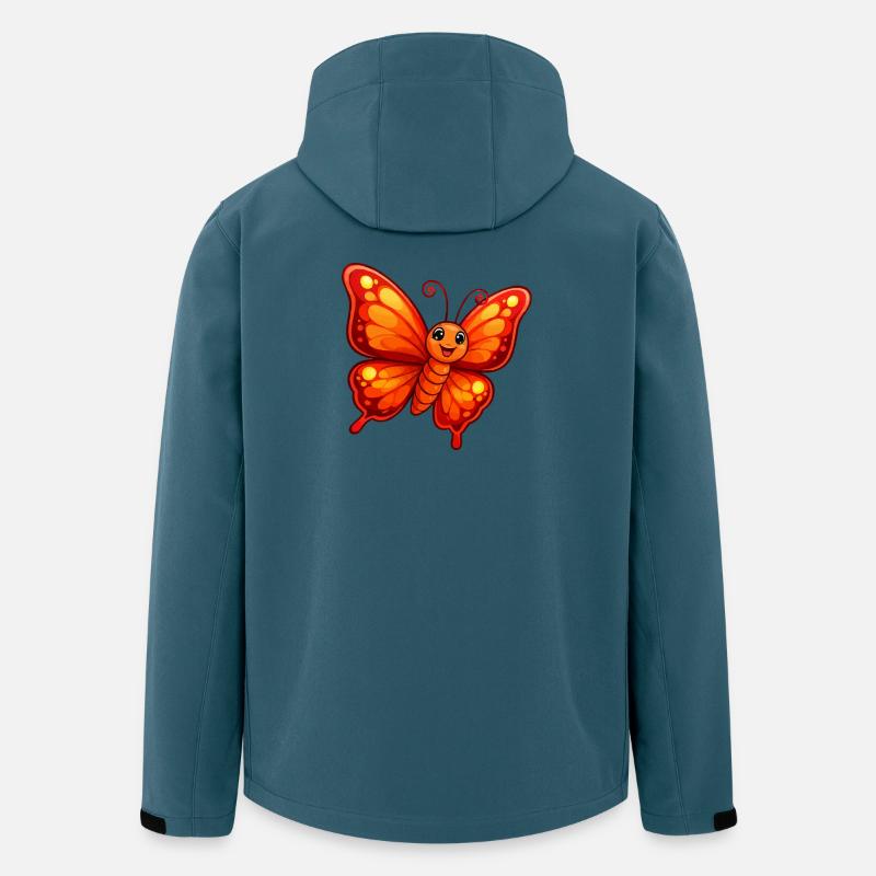 Oranger Schmetterling - Recycelte Männer Softshell-Jacke von Stanley/Stella - Dunkles Petrol