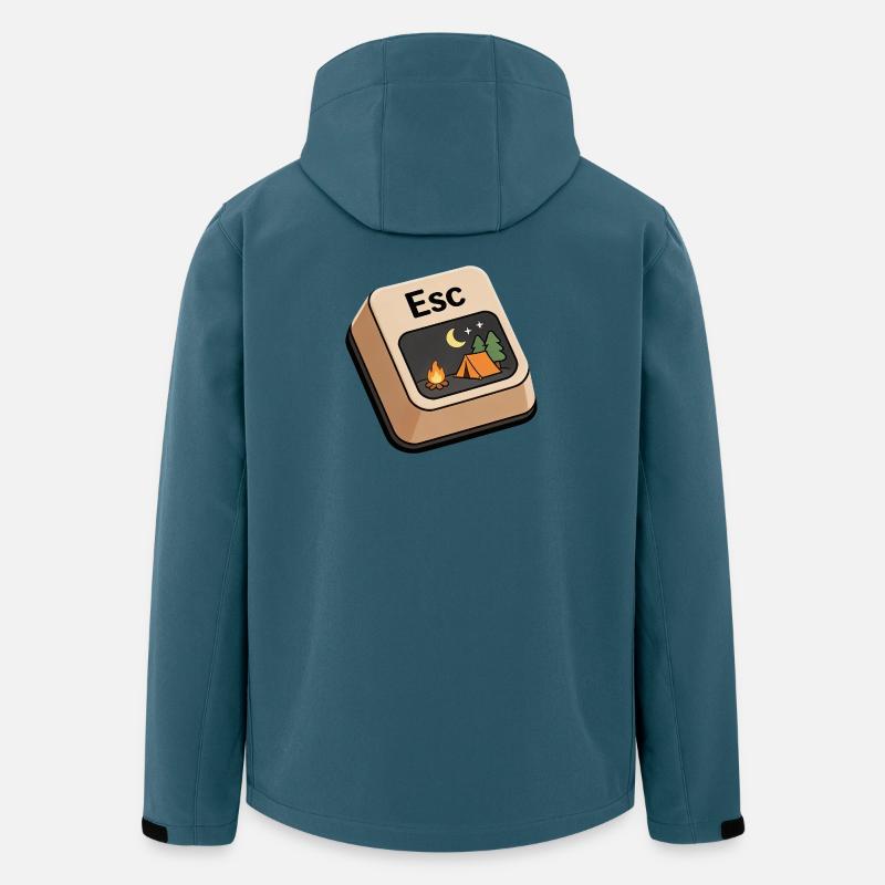 Camp Night Escape Schlüssel-Kunst - Recycelte Männer Softshell-Jacke von Stanley/Stella - Dunkles Petrol