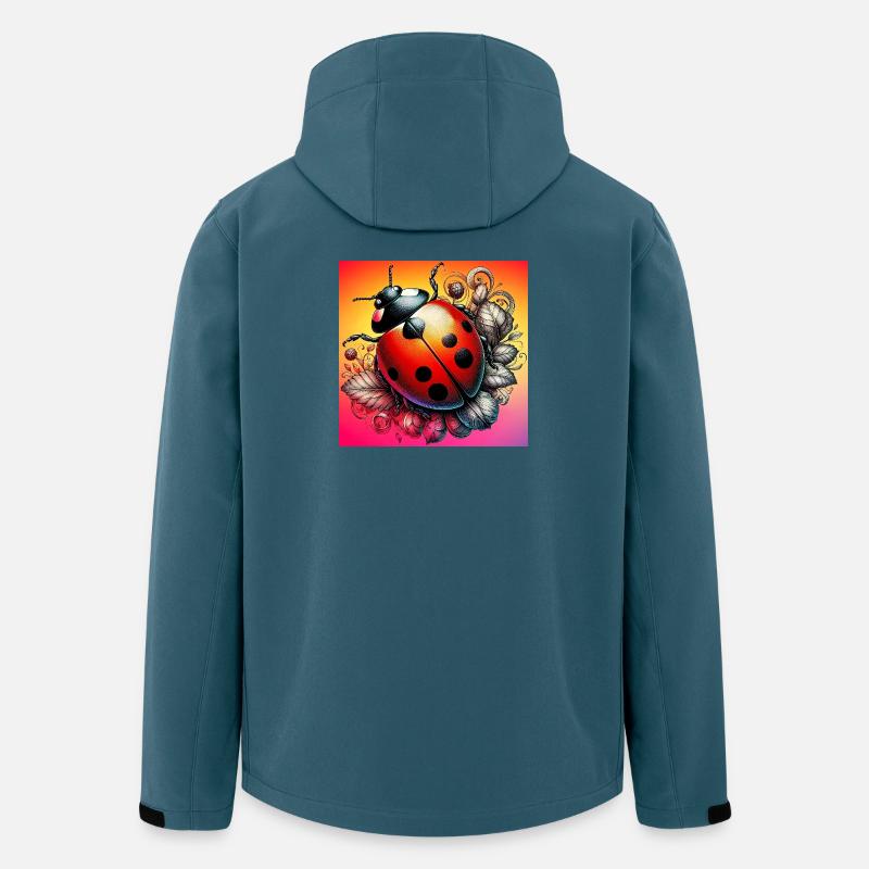 Marienkäfer - Recycelte Männer Softshell-Jacke von Stanley/Stella - Dunkles Petrol