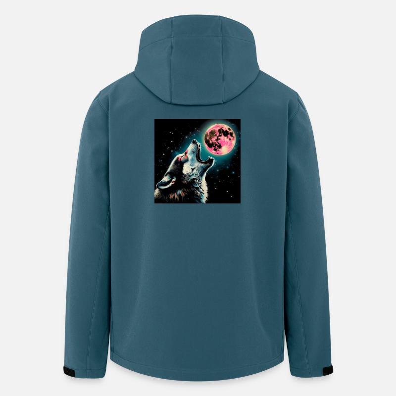 Wolf howls at the Full Moon - Men’s Recycled Softshell Jacket by Stanley/Stella - stargazer