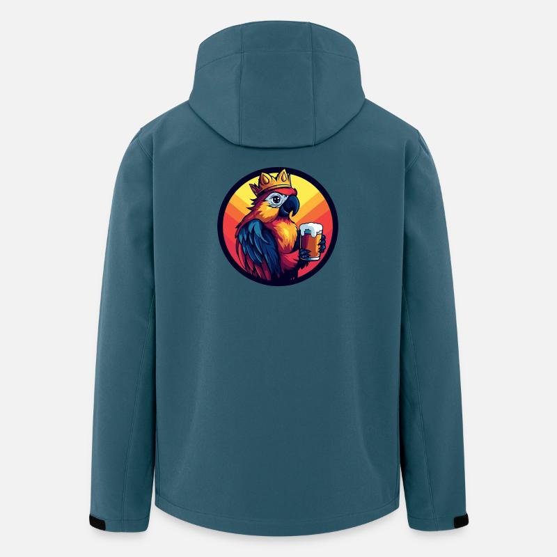 Papagei Bier Lustig - Recycelte Männer Softshell-Jacke von Stanley/Stella - Dunkles Petrol