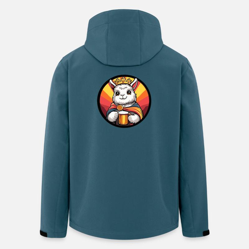 Alpaka Llama Bier Lustig - Recycelte Männer Softshell-Jacke von Stanley/Stella - Dunkles Petrol