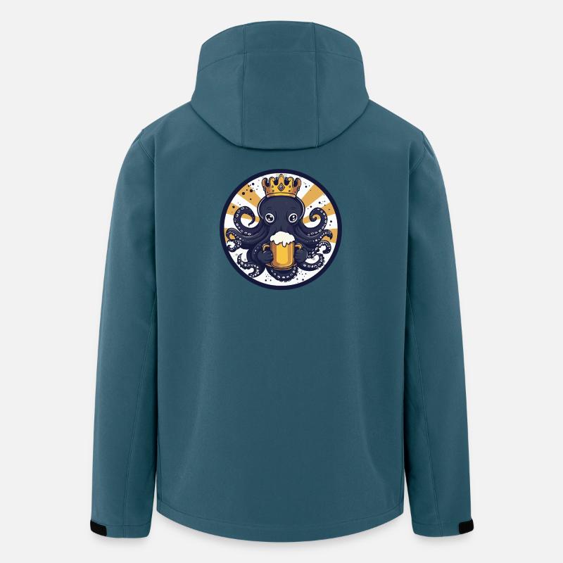 Octopus Beer Funny - Men’s Recycled Softshell Jacket by Stanley/Stella - stargazer