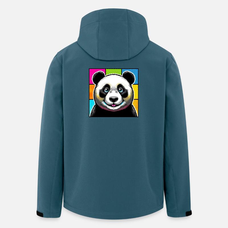 Panda - Recycelte Männer Softshell-Jacke von Stanley/Stella - Dunkles Petrol