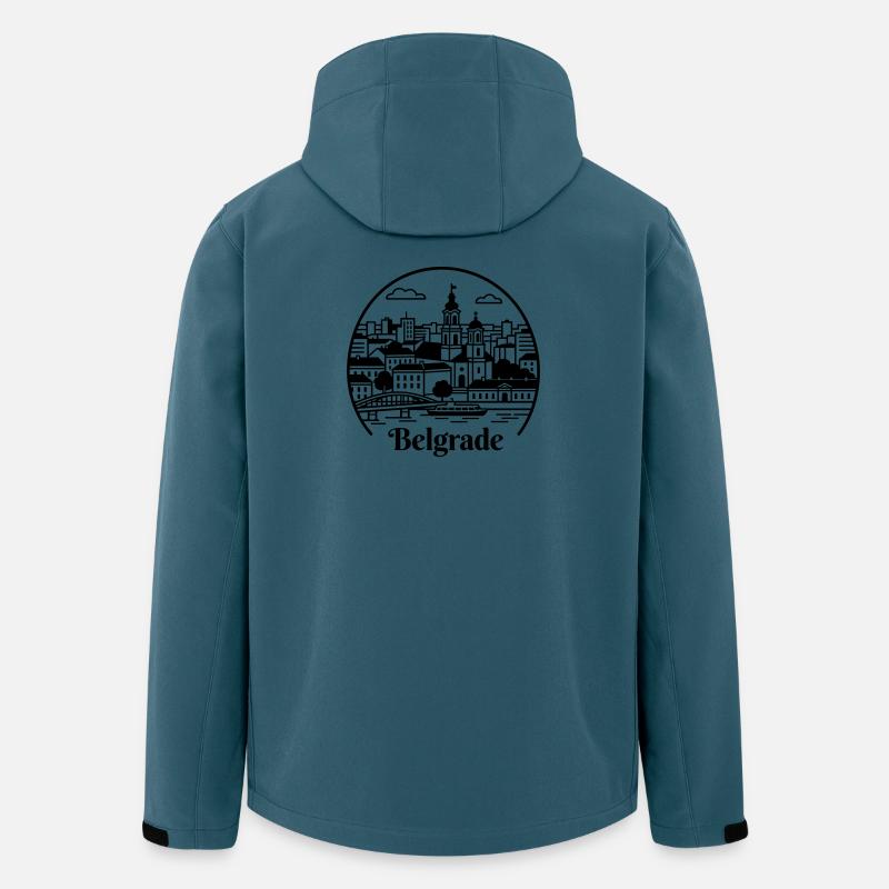 Belgrad - Recycelte Männer Softshell-Jacke von Stanley/Stella - Dunkles Petrol