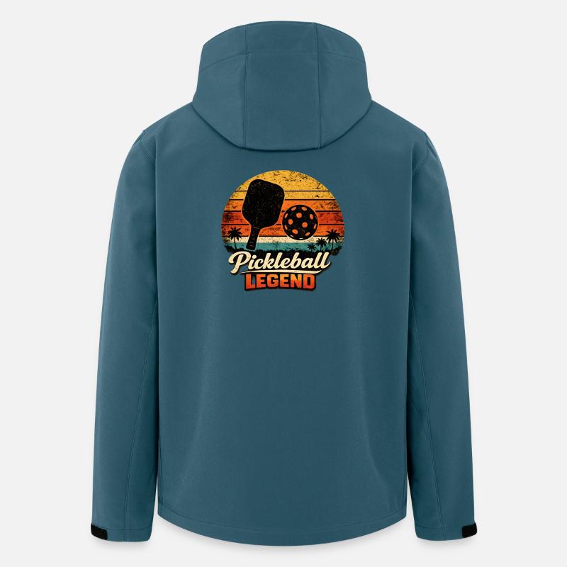 Pickleball Legende Retro Sunset - Recycelte Männer Softshell-Jacke von Stanley/Stella - Dunkles Petrol