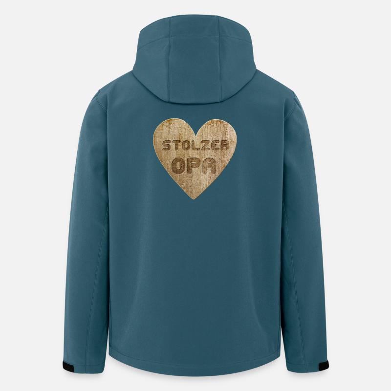 Love - Stolzer Opa - Recycelte Männer Softshell-Jacke von Stanley/Stella - Dunkles Petrol