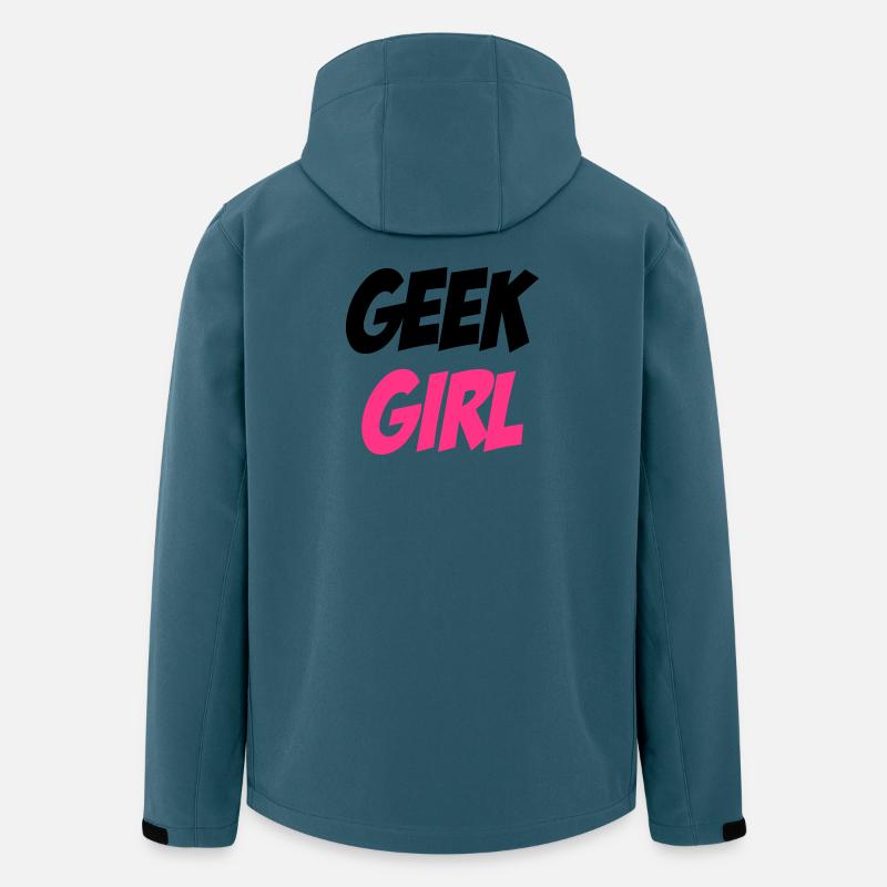 Geek Girl - Recycelte Männer Softshell-Jacke von Stanley/Stella - Dunkles Petrol