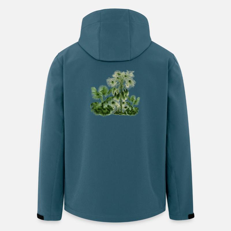 palmier - Veste softshell homme en polyester recyclé Stanley/Stella - bleu pétrole foncé