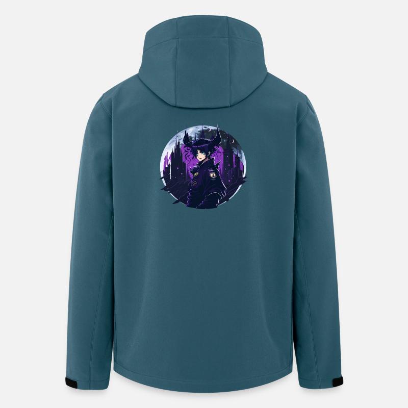 Anime Gothic Moon Girl - Veste softshell homme en polyester recyclé Stanley/Stella - bleu pétrole foncé