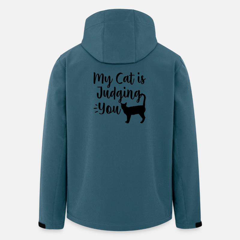 Drôle de chat - Veste softshell homme en polyester recyclé Stanley/Stella - bleu pétrole foncé