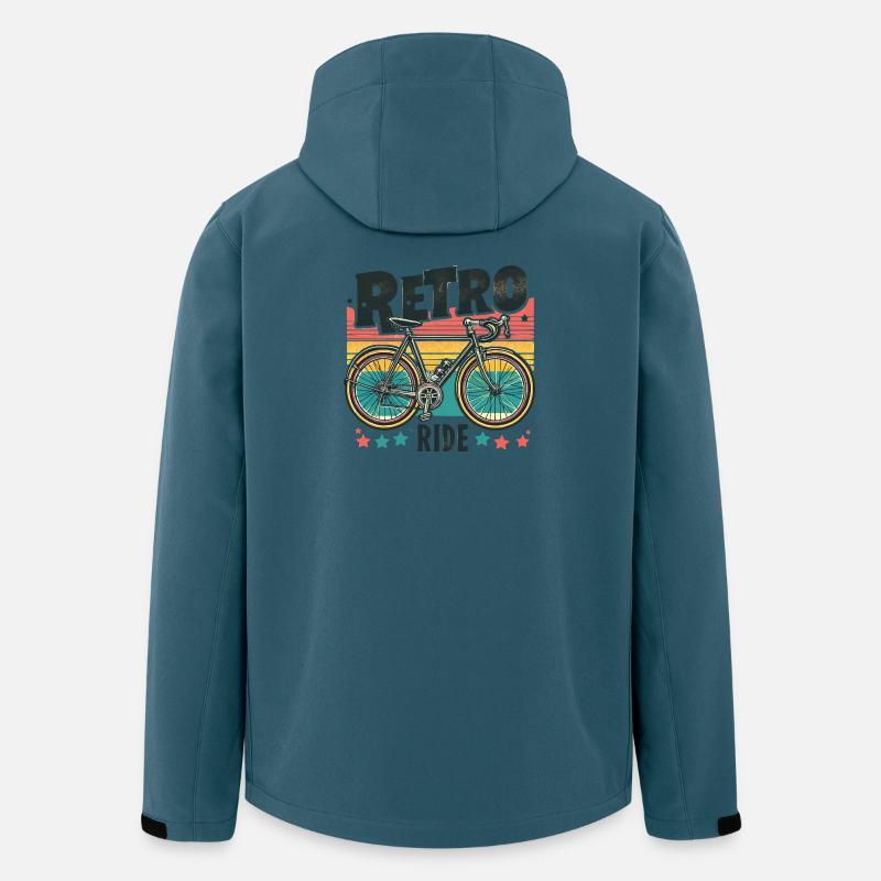 Retro Bicycle with Sunset Background - Men’s Recycled Softshell Jacket by Stanley/Stella - stargazer