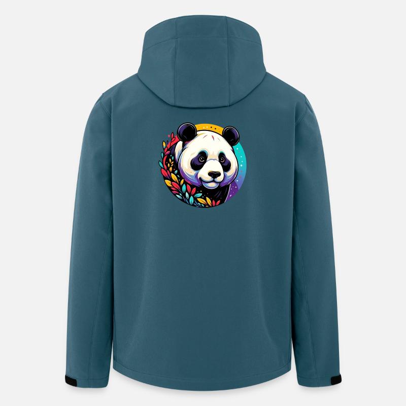 Panda - Recycelte Männer Softshell-Jacke von Stanley/Stella - Dunkles Petrol