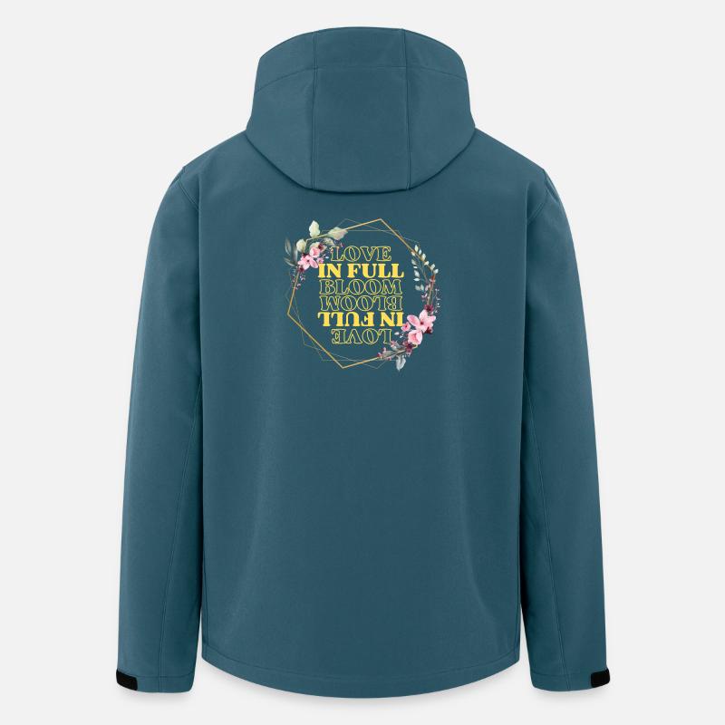 Love in Full Bloom Blumenrahmen - Recycelte Männer Softshell-Jacke von Stanley/Stella - Dunkles Petrol