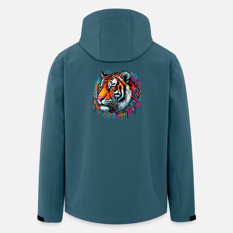 Tiger - Recycelte Männer Softshell-Jacke von Stanley/Stella - Dunkles Petrol