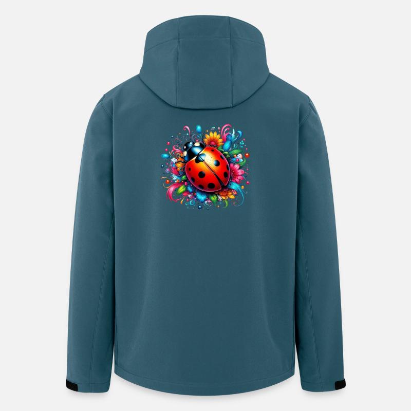 Marienkäfer - Recycelte Männer Softshell-Jacke von Stanley/Stella - Dunkles Petrol