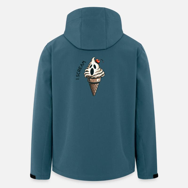 Je crie. Design amusant - Veste softshell homme en polyester recyclé Stanley/Stella - bleu pétrole foncé