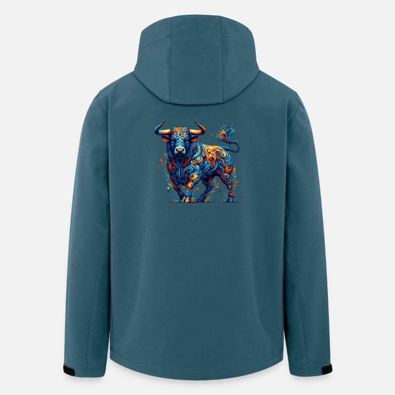 Stier - Recycelte Männer Softshell-Jacke von Stanley/Stella - Dunkles Petrol