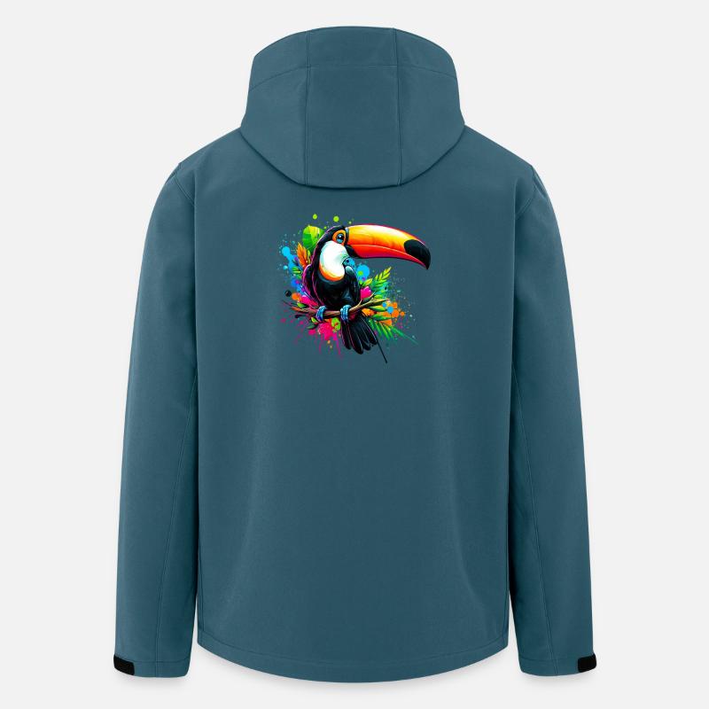 Tukan - Recycelte Männer Softshell-Jacke von Stanley/Stella - Dunkles Petrol