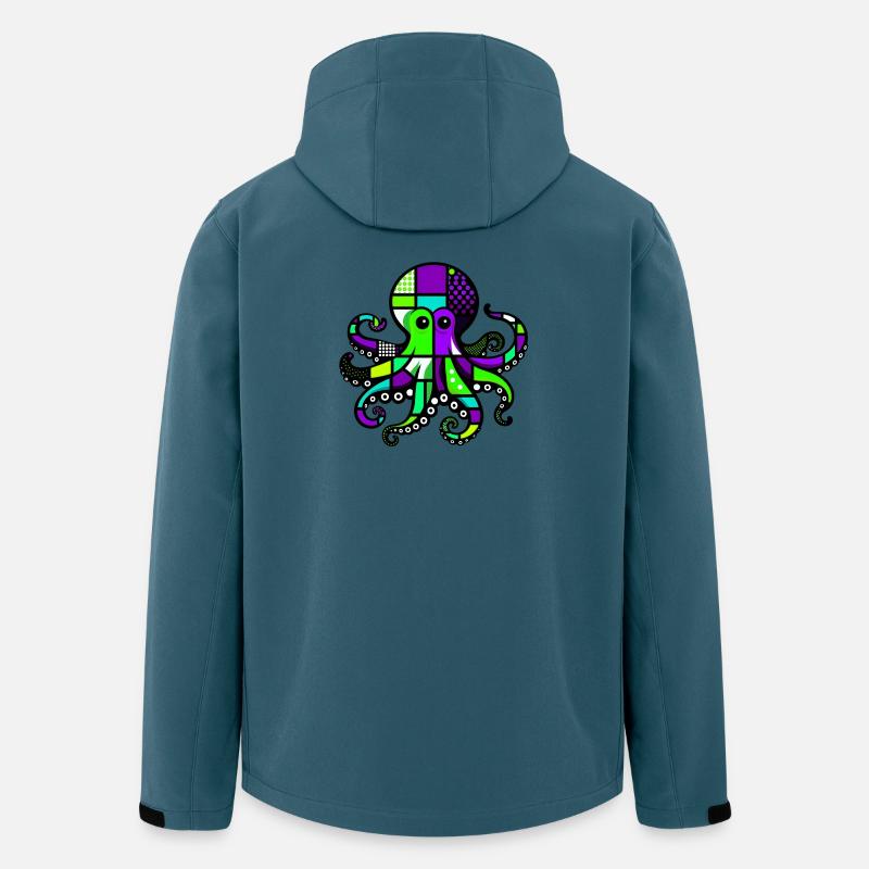 Krake - Recycelte Männer Softshell-Jacke von Stanley/Stella - Dunkles Petrol