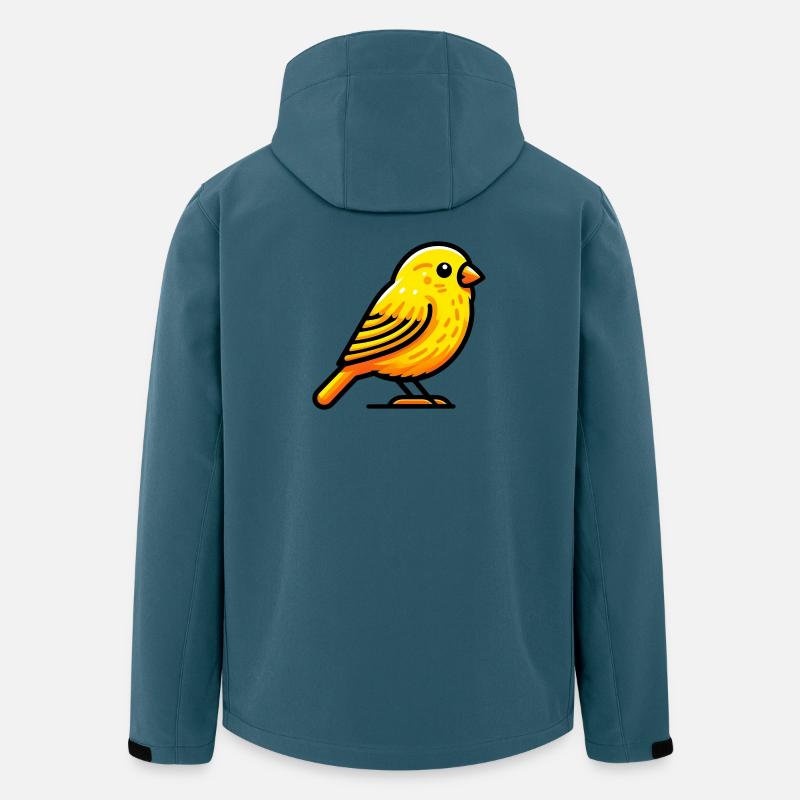 Kanarienvogel - Recycelte Männer Softshell-Jacke von Stanley/Stella - Dunkles Petrol