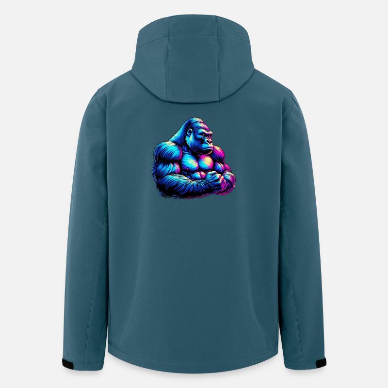 Gorilla - Recycelte Männer Softshell-Jacke von Stanley/Stella - Dunkles Petrol