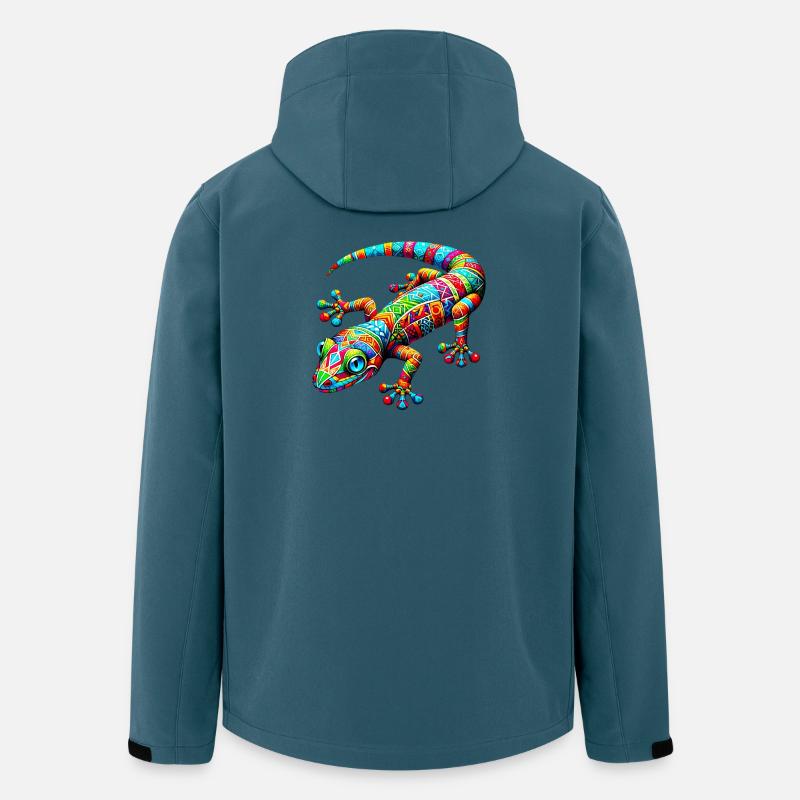 Gecko - Recycelte Männer Softshell-Jacke von Stanley/Stella - Dunkles Petrol