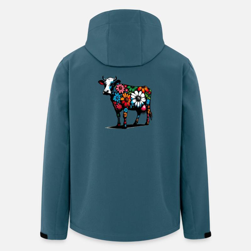 Kuh - Recycelte Männer Softshell-Jacke von Stanley/Stella - Dunkles Petrol