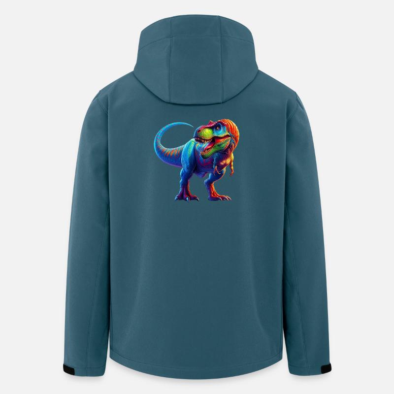 Dinosaurier - Recycelte Männer Softshell-Jacke von Stanley/Stella - Dunkles Petrol