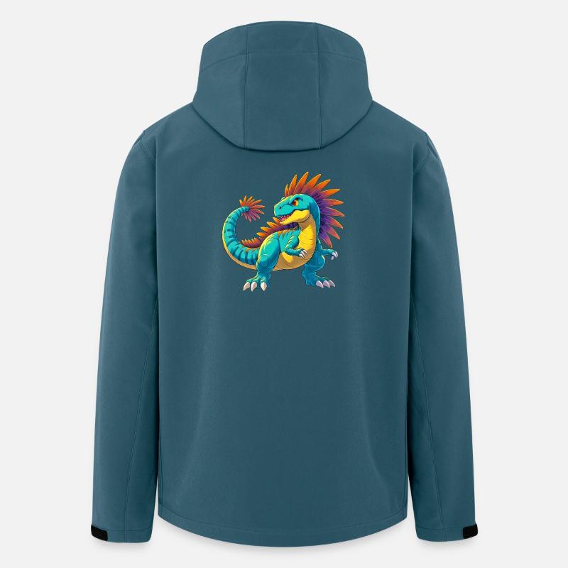 Dinosaurier - Recycelte Männer Softshell-Jacke von Stanley/Stella - Dunkles Petrol