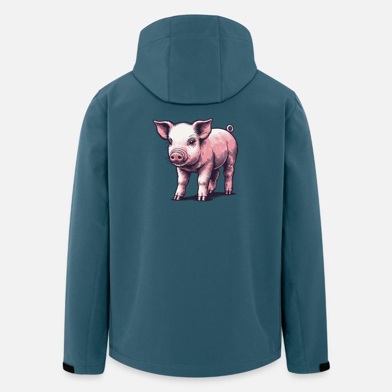 Porcelet - Veste softshell homme en polyester recyclé Stanley/Stella - bleu pétrole foncé