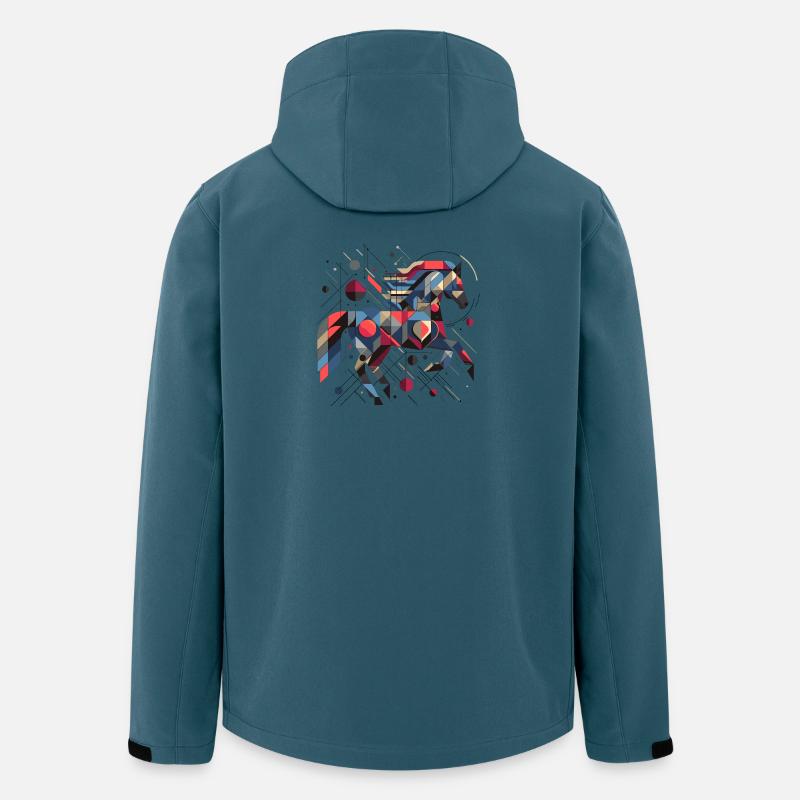 Abstraktes Tier Pferd 2 - Recycelte Männer Softshell-Jacke von Stanley/Stella - Dunkles Petrol