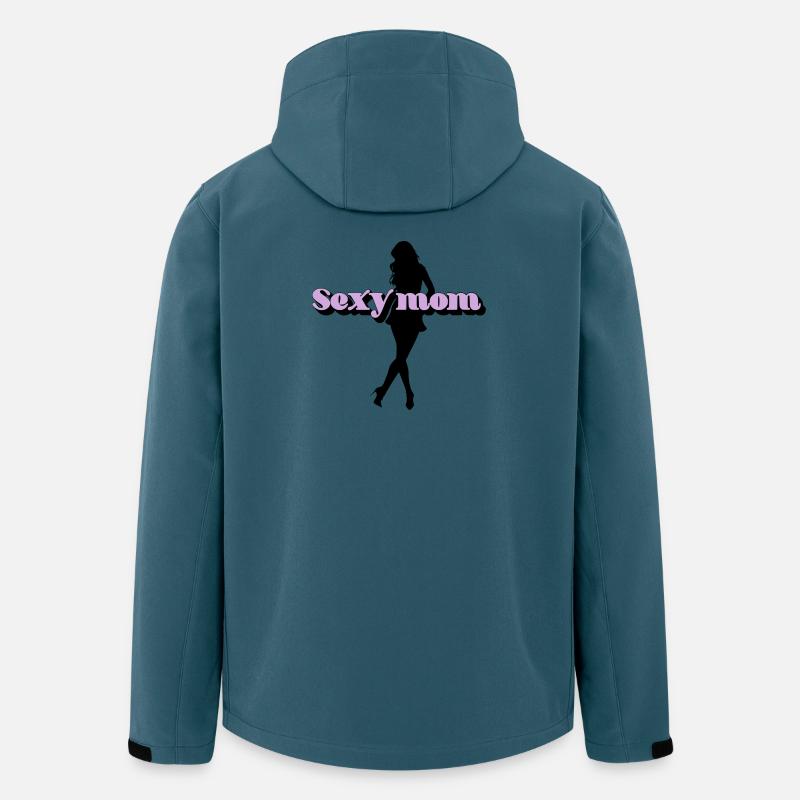 Sexy mom - Veste softshell homme en polyester recyclé Stanley/Stella - bleu pétrole foncé