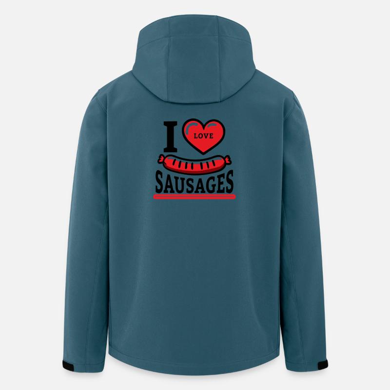 I love Sausages - Recycelte Männer Softshell-Jacke von Stanley/Stella - Dunkles Petrol
