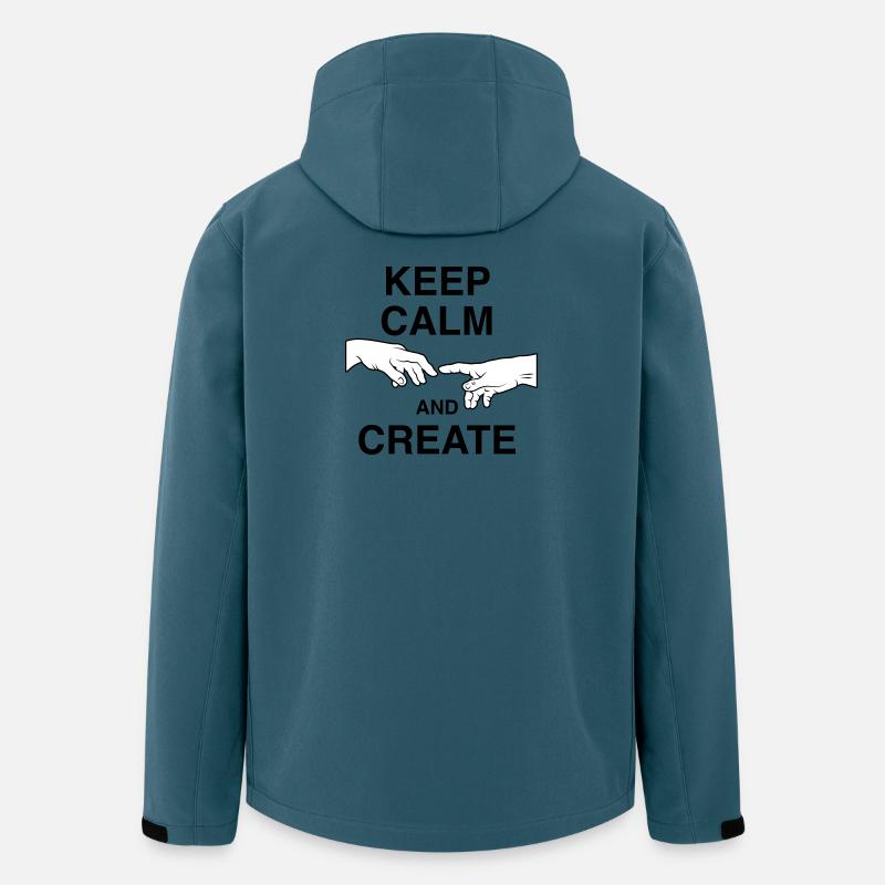 Keep calm and create - Recycelte Männer Softshell-Jacke von Stanley/Stella - Dunkles Petrol
