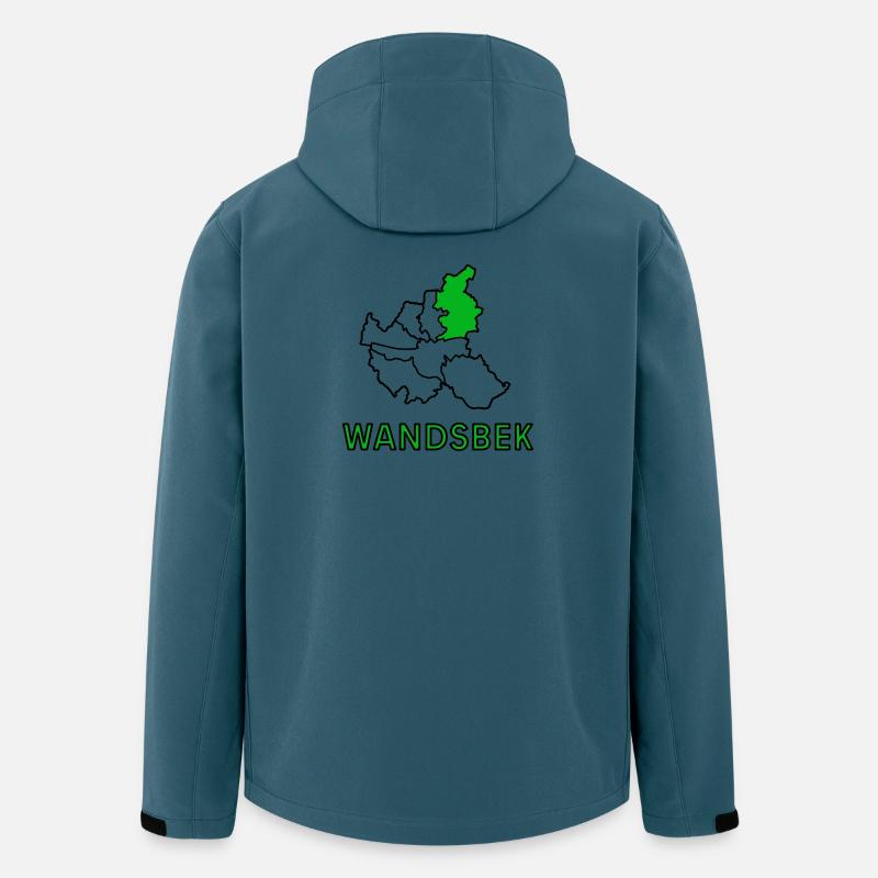 Wandsbek, un quartier de Hambourg - Veste softshell homme en polyester recyclé Stanley/Stella - bleu pétrole foncé