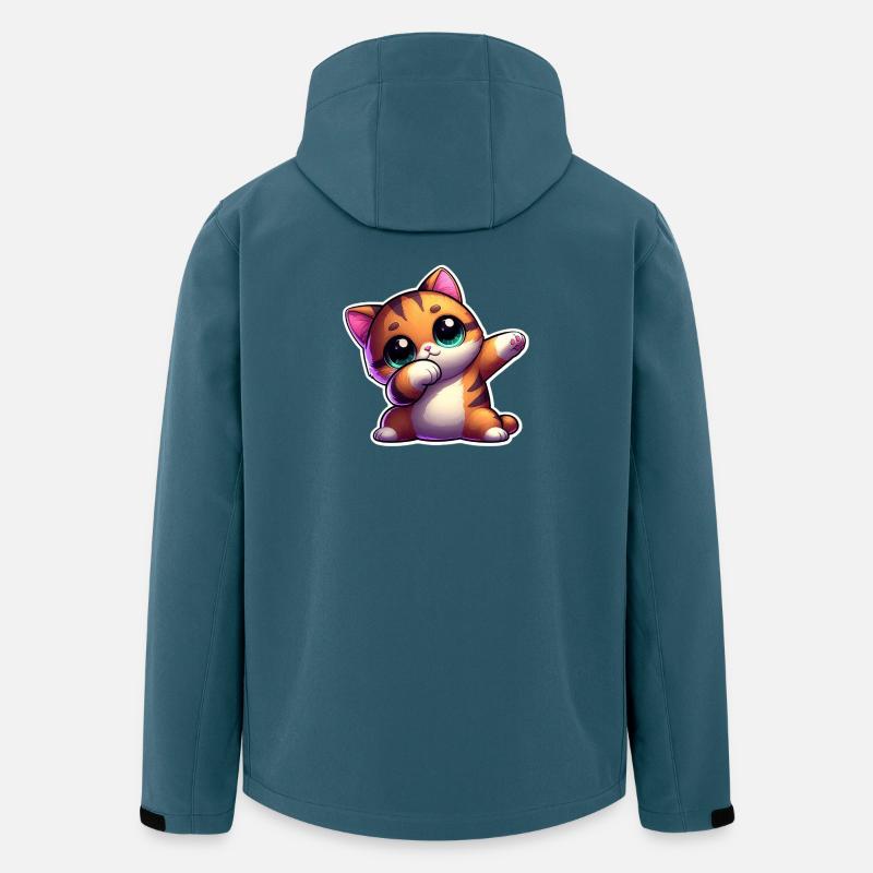 Cute kitten with big expressive eyes - Men’s Recycled Softshell Jacket by Stanley/Stella - stargazer