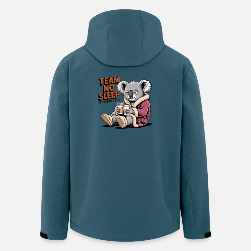 Team No Sleep Koala - Recycelte Männer Softshell-Jacke von Stanley/Stella - Dunkles Petrol
