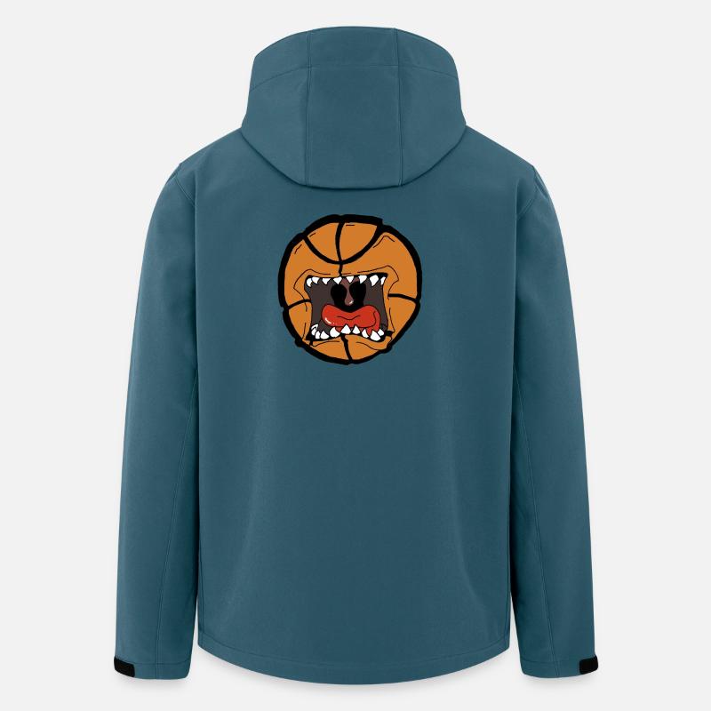 Conception explosive du ballon de basket - Veste softshell homme en polyester recyclé Stanley/Stella - bleu pétrole foncé
