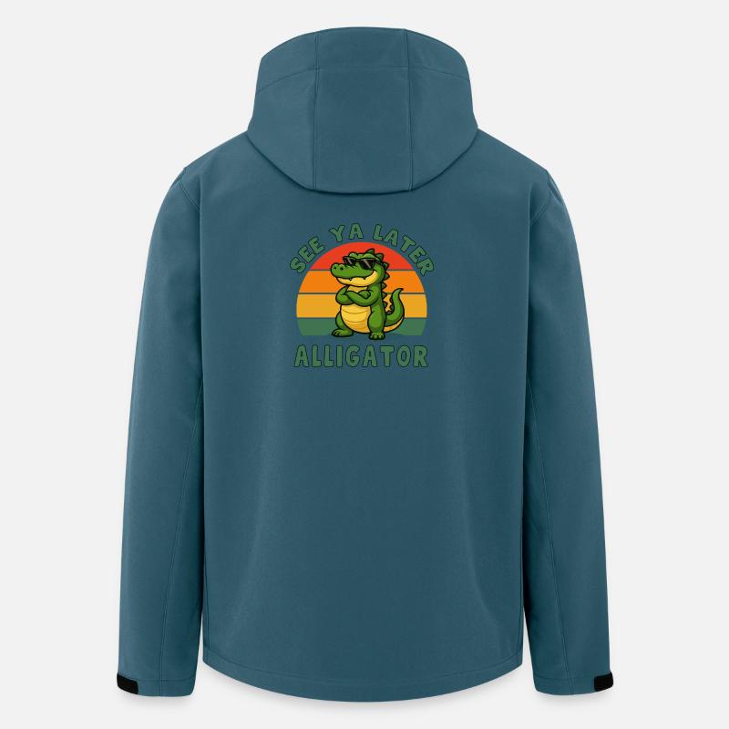 Alligator Coolitude Slogan - Recycelte Männer Softshell-Jacke von Stanley/Stella - Dunkles Petrol