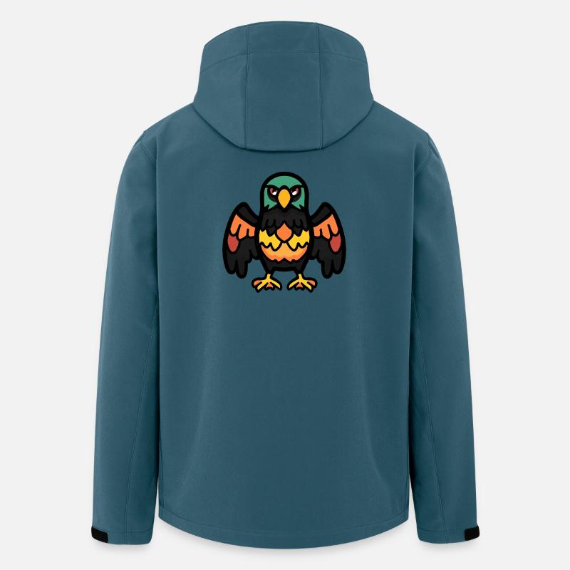 Aigle Halloween Bande Dessinée Drôle - Veste softshell homme en polyester recyclé Stanley/Stella - bleu pétrole foncé