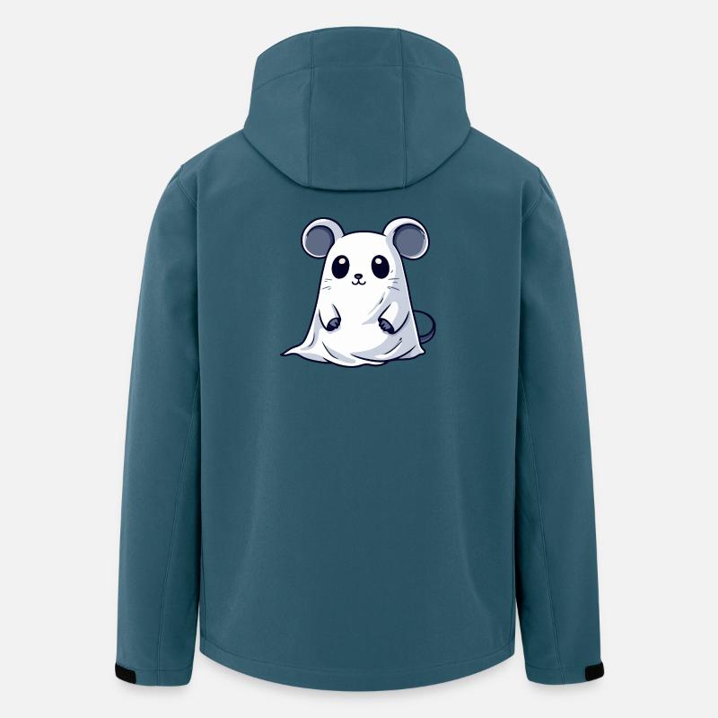 Maus Halloween Geist - Recycelte Männer Softshell-Jacke von Stanley/Stella - Dunkles Petrol