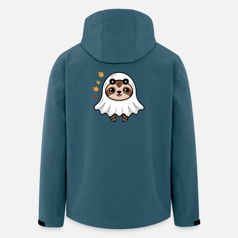  Süßes Faultier Halloween Geist Design mit - Recycelte Männer Softshell-Jacke von Stanley/Stella - Dunkles Petrol